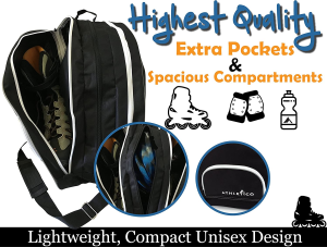 Athletico Ice & Inline Skate Bag – Premium Bag to Carry Ice Skates, Roller Skates, Inline Skates for Both Kids and Adults