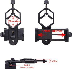 SVBONY Universal Cell Phone Adapter Mount Telescope Phone Mount for Binocular Monocular Spotting Scope Telescope Support Eyepiece Diameter 25 to 48Mm