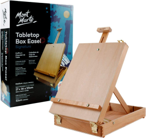 Mont Marte Desk Easel – Medium Tabletop Box Style Beech Wood