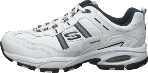 Skechers Men’S Vigor 2.0 Serpentine, White/Navy, 8.5 Wide