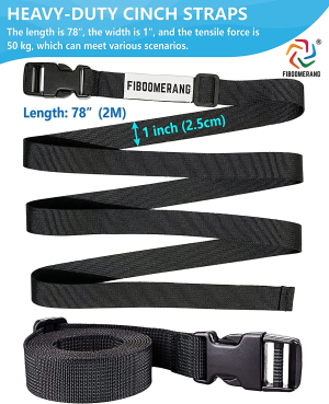 Luggage Straps, Premium Cinch Strap and Long Packing Straps with Buckles 78″ X 1″, Adjustable Nylon Web Straps for Suitcase Luggage, Carry on Luggage, Quick Release Heavy Duty Travel & Camping Gear