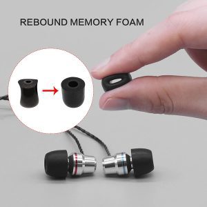 SING F LTD 9 Pairs of Memory Foam Ear Tips Earphone Buds Noise Isolation Earbuds Eartips Replacement for 4.5mm Headphone 3 Sizes S/M/L