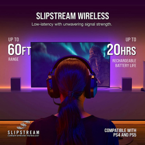 CORSAIR HS80 RGB Wireless Premium Gaming Headset with Dolby Atmos Audio (Low-Latency, Omni-Directional Microphone, 60Ft Range, up to 20 Hours Battery Life, PS5/PS4 Wireless Compatibility) Carbon