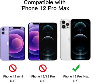 Jetech Privacy Full Coverage Screen Protector for Iphone 12 Pro Max 6.7-Inch, Anti-Spy Tempered Glass Film, Edge to Edge Protection Case-Friendly, 2-Pack