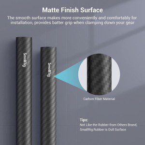 SMALLRIG Carbon Fiber 15Mm Rod Pack of 2, 15Cm 6 Inches – 1872