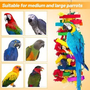 MEWTOGO Extra Large Bird Parrot Toys for Cockatoos African Grey Macaws