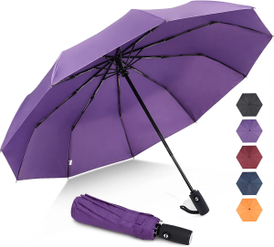 ZOMAKE Compact Travel Umbrella Windproof – Lightweight Folding Umbrella Automatic Open Close …