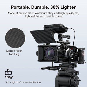 Smallrig Mini Matte Box Lite with Top Flag for DSLR and Mirrorless Camera, Compatible with 67Mm / 72Mm / 77Mm / 82Mm / 95Mm Lenses, Comes with 4 X 5.65 Filter Tray – 3575