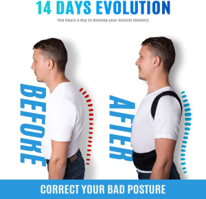 Back Brace Posture Corrector Clavicle and Lower Back Support- Comfortable Back and Shoulder Brace for Men and Women- Improve Posture, Correct Hunchback, Relieve Pain