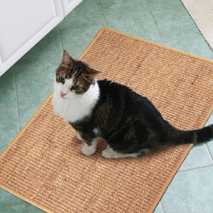 Appvet Natural Sisal Cat Scratcher Mat 60 Cm X 40 Cm – Tough Scratching Cat Fabric – Pleasant Pad for Cats to Scratch – Does Not Shred