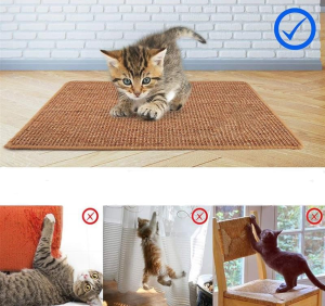 Appvet Natural Sisal Cat Scratcher Mat 60 Cm X 40 Cm – Tough Scratching Cat Fabric – Pleasant Pad for Cats to Scratch – Does Not Shred