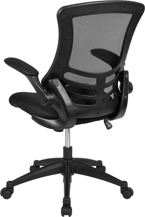 Flash Furniture Mid-Back Black Mesh Swivel Ergonomic Task Office Chair with Flip-Up Arms