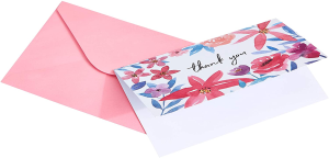 Amazon Basics Thank You Cards, Floral, 48 Cards and Envelopes