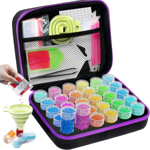 ARTDOT Diamond Painting Storage Containers, 30 Slots Diamond Art Accessories and Tools for 5D Diamond Painting Kits Organizer Beads Rhinestones Jewelry