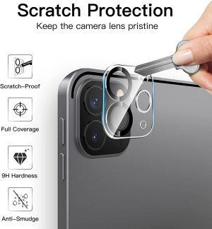 Jetech Camera Lens Protector for Ipad Pro 11-Inch/12.9-Inch (2022/2021/2020 Release), 9H Anti-Scratch HD Clear Tempered Glass, Full Coverage, Easy Installation, 3-Pack