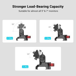 (Upgraded Version) Smallrig Field Monitor Mount with NATO Clamp, Camera Monitor Holder for 5” and 7” Monitor, Swivel and Tilt Adjustable – 2906B