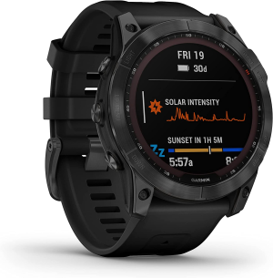 Garmin Fenix® 7X Solar, Slate Gray with Black Band, Multisport GPS Watch