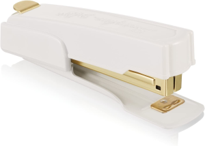 Swingline Stapler, 20 Sheet Capacity, Durable Metal, Small, Half Strip, Vintage, White/Gold (S7042301AZ)