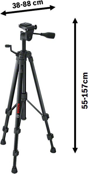 Bosch Lightweight Compact Tripod BT 150 with Adjustable Legs