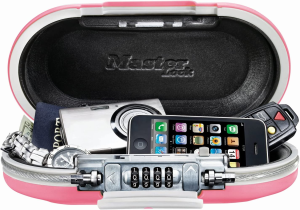 Master Lock Portable Small Lock Box, Set Your Own Combination Lock Portable Safe, Personal Travel Safe, 5900D,9-17/32 In. Wide