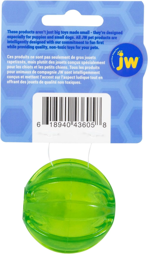 JW Pet Play Place Squeaky Ball, Multicolor, Small (43605)