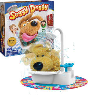 Spin Master Games, Soggy Doggy, the Showering Shaking Wet Dog Award-Winning Kids Game Board Game for Family Night Fun Games for Kids Toys & Games, for Kids Ages 4 and Up