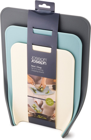 Joseph Joseph Nest Chop, Set of 3 Nesting Chopping Boards – Opal,Gray