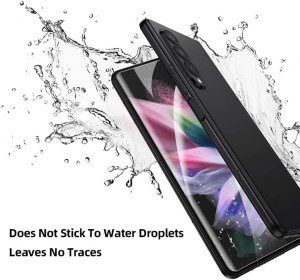 [3+3] Hydrogel Screen Protector for Samsung Galaxy Z Fold 4 5G, Electro-Weideworld Scratch Resistant HD Clear TPU Screen Protector, Support Fingerprint Unlock