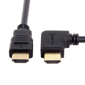 JSER 90 Degree Left Angled Type HDMI 1.4 Male to HDMI Male Cable Support 3D & Ethernet 50Cm (Left Angle)