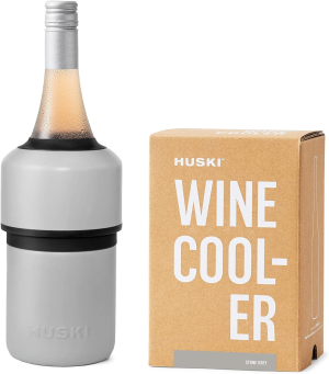 Huski Wine Cooler | Premium Iceless Wine Chiller | Keeps Wine Cold up to 6 Hours | Award Winning Design | New Wine Accessory | Fits Some Champagne Bottles | Perfect Gift for Wine Lovers (Champagne)