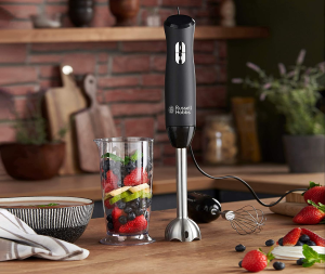 Russell Hobbs RHSM5BLK, Desire Hand Blender, Dishwasher Safe and Detachable Parts, 2 Speeds and Pulse, Multi-Functional, Matte Black