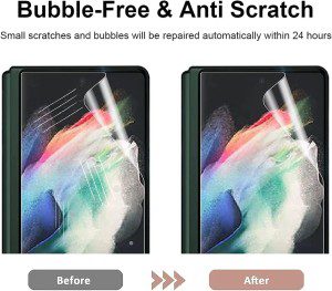 [2SET 6PCS] T Tersely HYDROGEL Screen Protector for Samsung Galaxy Z Fold 4 5G Aqua Flex Extremely Easy to Install, No Bubble, Anti-Shock Soft Protective TPU Film