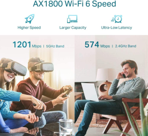 Tp-Link AX1800 Wi-Fi Range Extender – Internet Booster, Wi-Fi 6, Dual Band up to 1.8Gbps Speed, AP Mode W/Gigabit Port, APP Setup, Onemesh Compatible (RE605X) AU Version