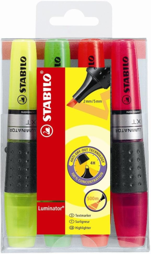 STABILO LUMINATOR Highlighter – Wallet of 6 Assorted Colours