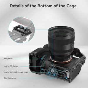 (Upgraded Version) Smallrig Full Cage for Sony Alpha 7R V/Alpha 7 Iv/Alpha 7S Iii/Alpha 1 / Alpha 7R IV – 3667B