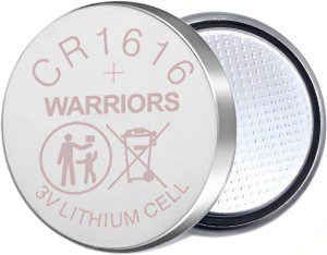 Warriors 1616 CR1616 Coin Button Cell 3V 3 Volt Lithium Batteries 5X Retail Pack Compliant with Coin Battery Safety Standards 2020