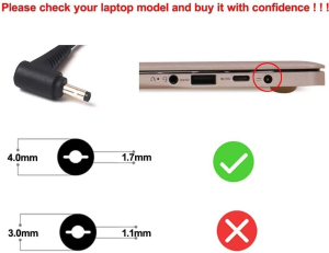 AC Adapter Laptop Charger Replacement for Lenovo Ideapad-100S 100 110 110S 120 120S 310 320 510 510S 520 710S Laptop Power Supply Cord (45W 2.25A)