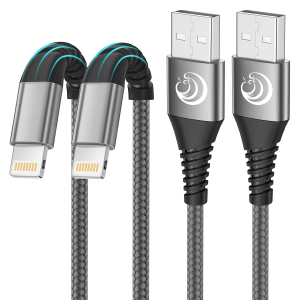 Lightning Cable 2M 2Pack, Aioneus Iphone Charging Cable Mfi Certified USB a to Lightning Cable Iphone Charger Cable Fast Charging Compatible with Iphone 14 13 12 11 Pro Max Mini XS XR X 8 7 plus Ipad