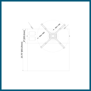 Qualgear Pro-Av QG-KIT-S2-3IN-W Projector Mount Kit Accessory Suspended Ceiling 2’X2′ Adapter, White