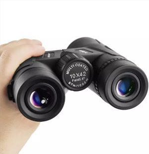 AEROKO Binoculars 10X42, BAK4 Prism HD High Power Professional Binocular Telescope, Waterproof, with Universal Phone Adapter for Photos