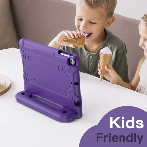 Jetech Kids Case for Ipad 9.7-Inch (6Th/5Th Generation, 2018/2017 Model) with Built-In Screen Protector, Shockproof Full-Body Handle Stand Tablet Protective Cover (Purple)