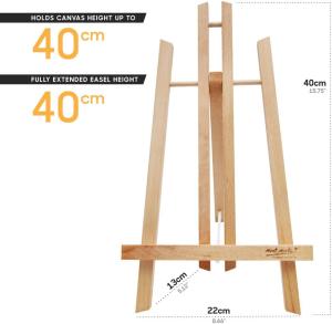 Mont Marte Mini Display Easel, Medium, Beech Wood. Holds Canvases up to Approximately 40Cm in Height.