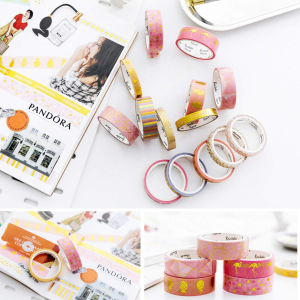 Yubbaex 16 Rolls Gold Washi Tape Set Masking Decorative Tapes for Arts, DIY Crafts, Bullet Journal Supplies, Planners, Scrapbooking -Cute Golden-