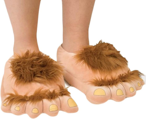 Trendy Funny Retro Savage Monster Plush Slippers