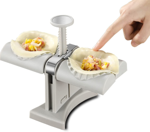 Home Dumpling Maker Press Type Automatic Dumpling Machine Small Pierogi Mold Simple to Use Easy to Clean, for Chinese Dumplings Ravioli Pies Dough Pastries Pierogi, Can Make Two at Once