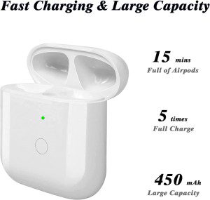 Wireless Charging Case for Airpods – Airpod Charging Case Replacement Compatible for Airpods 1 2 with Bluetooth Pairing Sync Button, Airpods Charger Case 1/2 Generation, No Air Pods