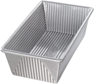 USA Pan Bakeware Aluminized Steel Loaf Pan, 1.5 Pound, Silver