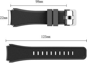 Sport Band for Samsung Galaxy Watch 3 45Mm / Samsung Gear S3 Frontier Classic Band, MH MOIHSING 22Mm Soft Silicone Metal Buckle Replacement Wristband Sport Strap for Galaxy Watch 46Mm