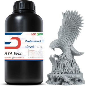 Siraya Tech Simple 3D Printer Resin Water Washable 3D Printing Resin Super Easy to Clean and Print Uv-Curing Resin Needs Much Less Alcohol for LCD DLP 3D Printer (Clear, 1Kg)