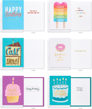 American Greetings Deluxe Birthday Card Assortment, Bright & Cheerful (40-Count)